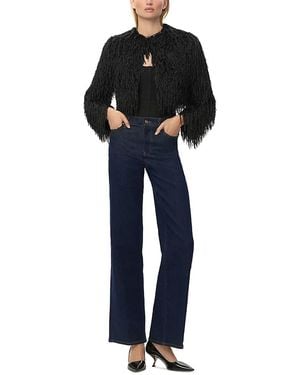 Hervé Léger The Amaya Faux Feather Short Jacket - Blue