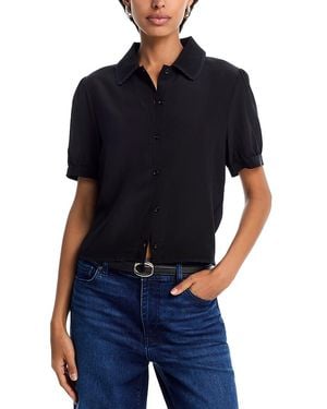 FRAME The Silk Prim Blouse - Blue