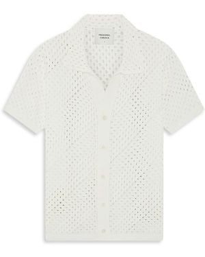 Frescobol Carioca Pinto Crochet Cardigan Shirt - White