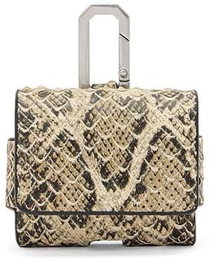 AllSaints Snake Embossed Airpods Case - Metallic