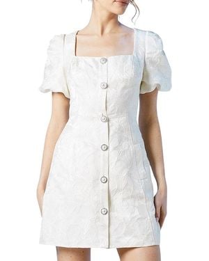 Coast Jewel Button Bridal Mini Dress - White