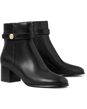 Tory Burch Romy Leather Ankle Boots - Black