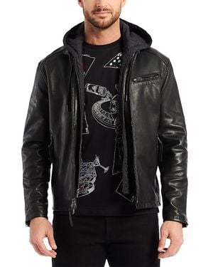 Robert Graham Cedro Leather Moto Jacket - Black