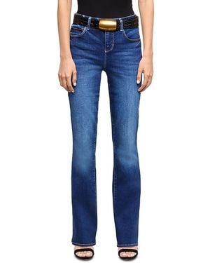 L'Agence Petite Selma Mid Rise Sleek Baby Bootcut Jeans - Blue
