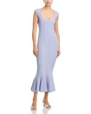 LoveShackFancy Tayleen Bodycon Dress - Blue