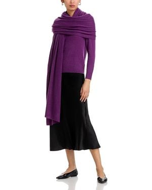 C by Bloomingdale's Cashmere Travel Wrap - Purple