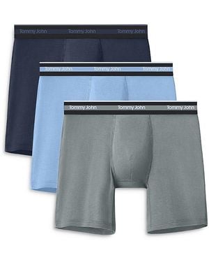 Tommy John Comfort Micro Essentials 6 Boxer Briefs, Pack Of 3 - Blue