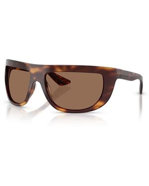 KHAITE X Oliver Peoples Wraparound Sunglasses, 65Mm - Brown