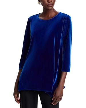 Caroline Rose Velvet Swing Top - Blue