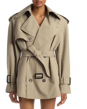 Wardrobe NYC Closet. Nyc Clean Mini Trench Coat - Natural