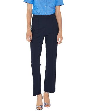 Callas Milano Lola High Density Crepe Stretch Cropped Flare Trouser - Blue