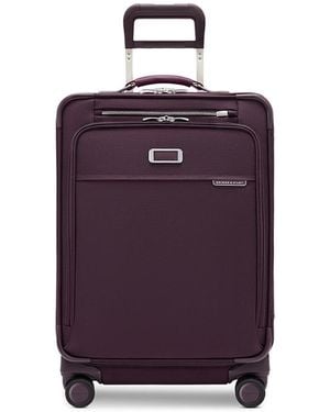 Briggs & Riley Compact 24 Checked Expandable Spinner Suitcase - Purple