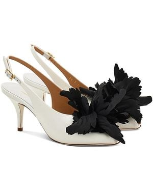Ferragamo Gemma 70 Embellished Leather Slingback Pumps - Black