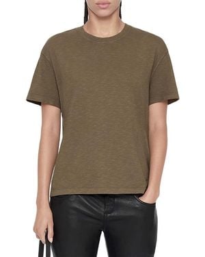 AllSaints Addi Cotton Crewneck Tee - Green