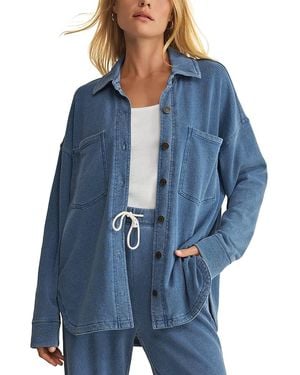 Z Supply All Day Knit Denim Jacket - Blue
