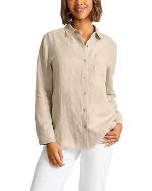 Tommy Bahama Coastalina Relaxed Linen Button Front Shirt - Natural