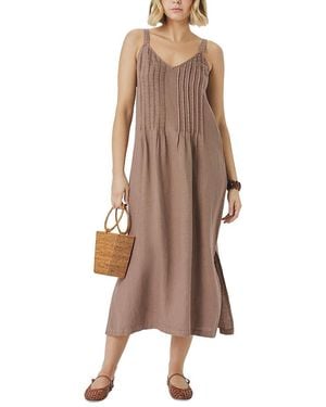 Splendid Stella Linen Pintuck Dress - Brown