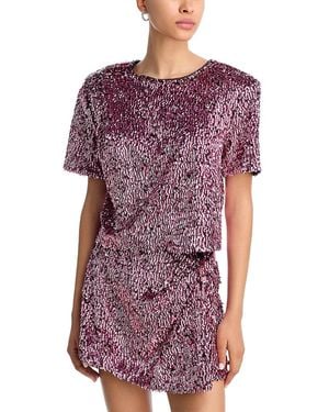 Area Sequin Tee - Purple