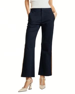Cynthia Rowley Cotton Cropped Flared Pants - Blue