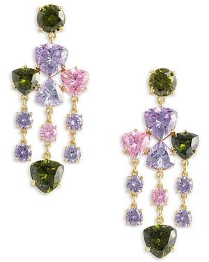 Self-Portrait Self Portrait Crystal Drop Earrings - Metallic