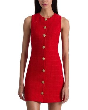 Alice + Olivia Cade Button Front Sleeveless Dress - Red