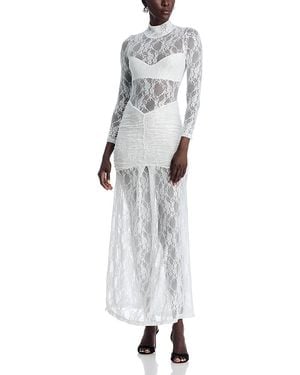 Nightcap Drop Wait Lace Maxi Dress - White