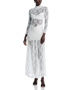 Nightcap Drop Wait Lace Maxi Dress - White