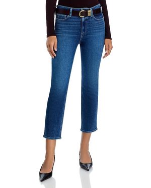 PAIGE Petites Cindy High Rise Straight Jeans - Blue
