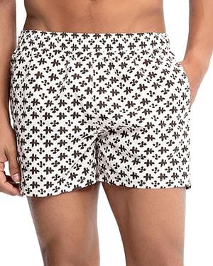 AUTO-REPLY Sebastian Checker Print 4 Swim Trunks - Black