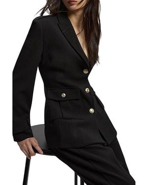 Karen Millen Military Single Breasted Blazer - Black