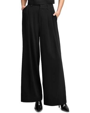 Cinq À Sept Marne Pleated Crepe Pants - Black