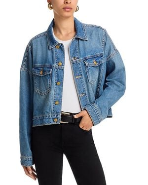 L'Agence Vianney Crop Denim Jacket - Blue