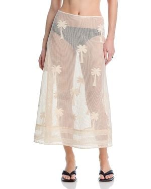 Johanna Ortiz Fair Winds Mesh Cover-Up Skirt - Natural