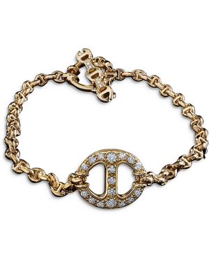 Hoorsenbuhs 18K Micro Chain Bracelet With Diamonds, 0.40 Tcw - Metallic