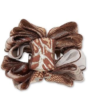 Lele Sadoughi Mini Rita Floral Claw Clip - Brown