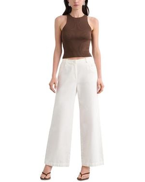 Toccin Avery Racer Tank Top - White