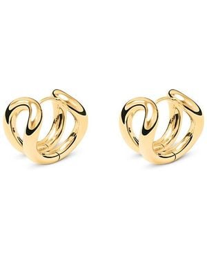 LIE STUDIO Steffie Openwork Hoop Earrings - Metallic