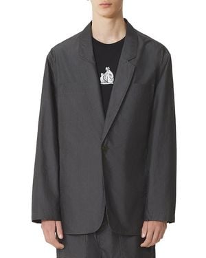 Lanvin Loose-Fit Chambray Jacket - Gray