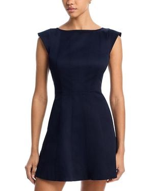 French Connection Multi Seam Sateen Mini Dress - Blue