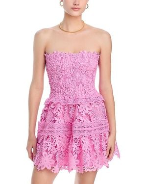 Waimari Tiffany Lace Mini Dress - Pink