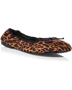 Stuart Weitzman Nia Leopard Print Ballet Flats - Brown