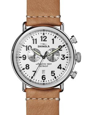 Shinola Runwell Chronograph, 47Mm - Metallic