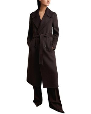 Reiss Petites Rene Double Breasted Coat - Black