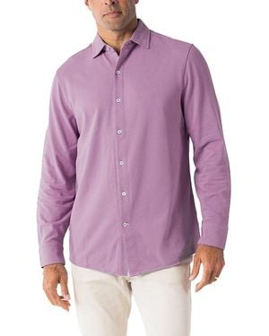 Robert Talbott Foster Long Sleeve Knit Shirt - Purple