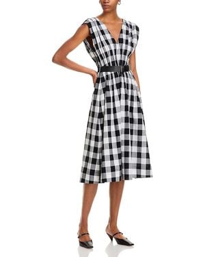 Sea Neci Gingham Belted Tank Dress - White