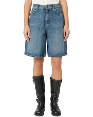 Weekend by Maxmara Wkddonnola Cotton Denim Bermuda Shorts - Blue