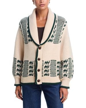 The Great The Chalet Wool Blend V Neck Cardigan Sweater - Multicolor