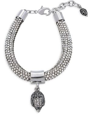 Kurt Geiger Shimmer Mesh Rope Eagle Head Bracelet - Metallic