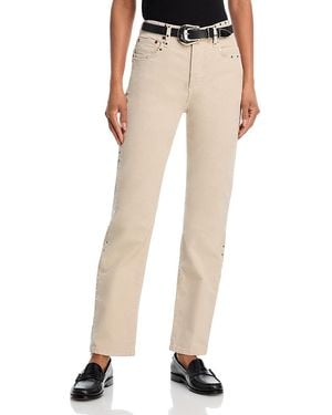RE/DONE 70's Studded Stovepipe High Rise Jeans - Natural