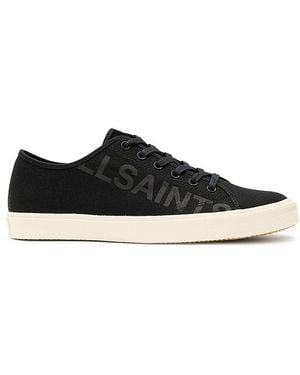 AllSaints Biggy Canvas Low Top Sneakers - Black